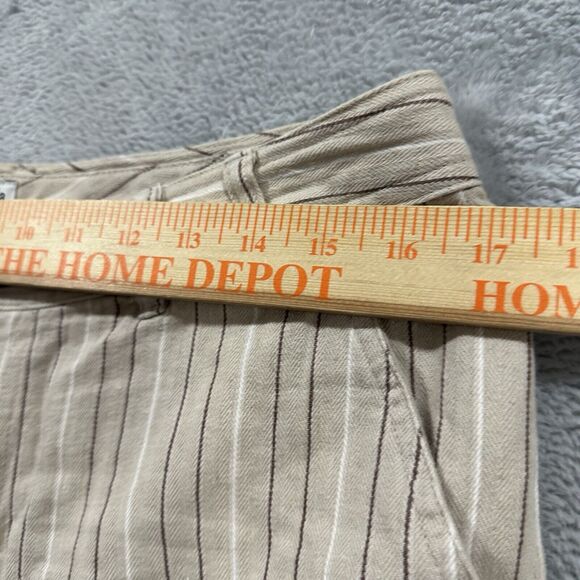 Columbia Cargo Shorts Women 8 Beige Striped‎ - Picture 4 of 6